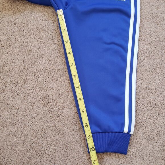 Adidas Classic Full Zip Toddler Boys 24M Royal Blue 3 Stripe Sweatsuit Tracksuit - Picture 10 of 10